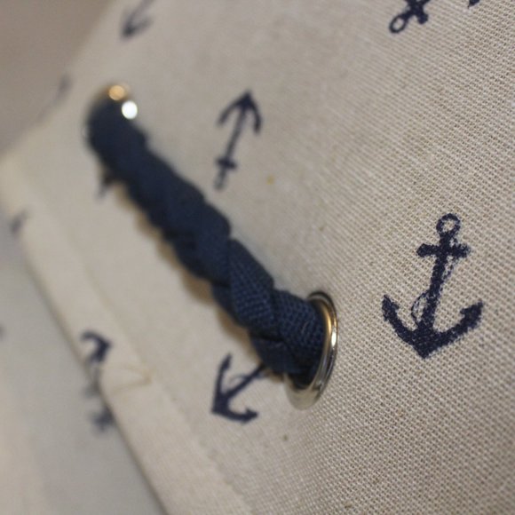 Nautical Fabric Small Anchor Theme Storage Baskets - Picture 5 of 12